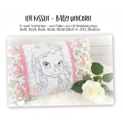 Stickdatei - ITH Kissen Baby Unicorn 6